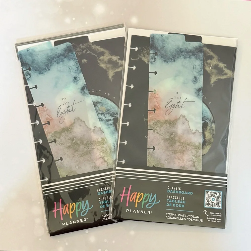 Happy planner Cosmic Watercolor Classic Dashboard 3 by PACK. 2packs